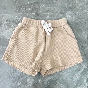 PH play neutral girls toddler waffle knit shorts organic cotton size 12 months